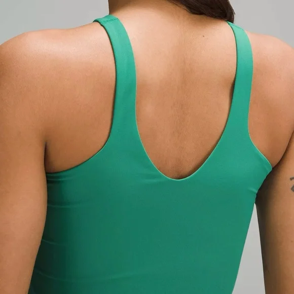 NWT Lululemon Bend This V and Racer Bra - Cascadia Green - Picture 5 of 7